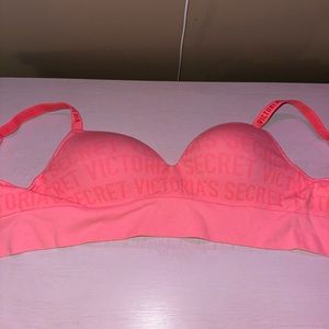Victoria’s Secret pink coral logo bralette | S